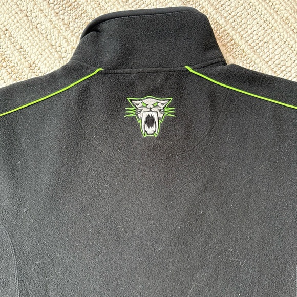 Arctic Cat Wear Fleece Jacket Mens Large Black Onyx 1/4 Zip Sweater Pullover - Picture 13 of 16